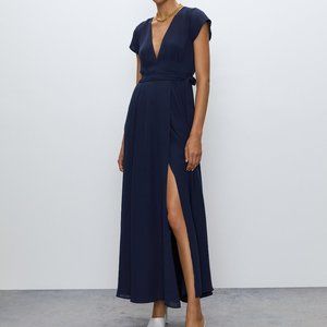 ARITZIA - Babaton Lexia Dress - Maxi V-neck Wrap Dress